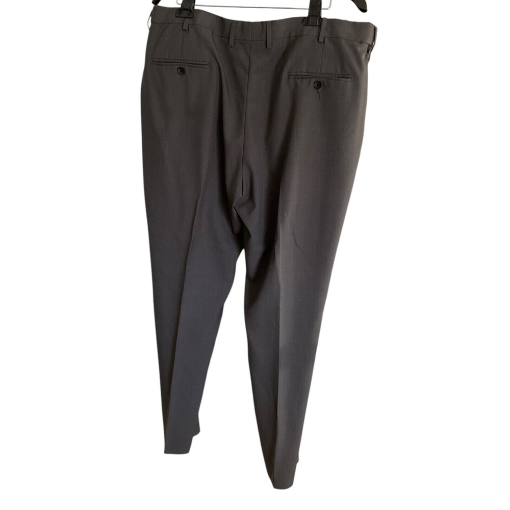 Haggar Classic Fit Premium Stretch Dress Pants 42x32‎ Gray - Picture 2 of 13
